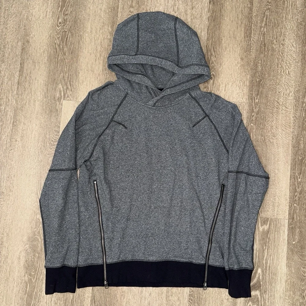 Lululemon Om & Roam Pullover Hoodie Women's 6 Grey Black Zip Bottom Stretch